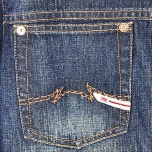 Parasuco denim cult button up blue jean jacket size  Large style :9803GP Pockets - Picture 5 of 8